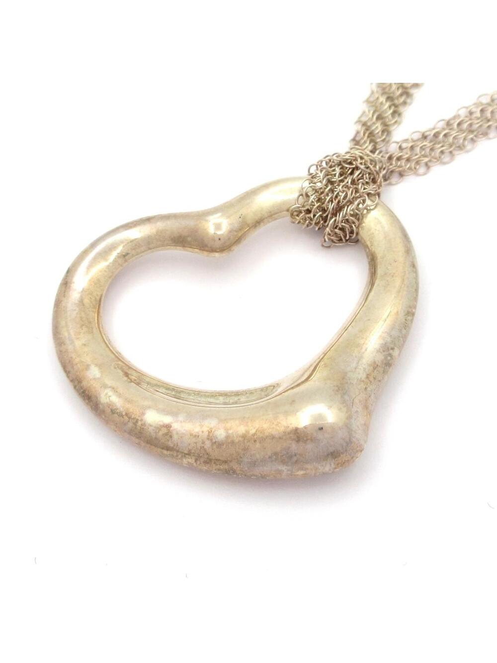 Tiffany&Co. Open Heart Silver Necklace #321764T84B